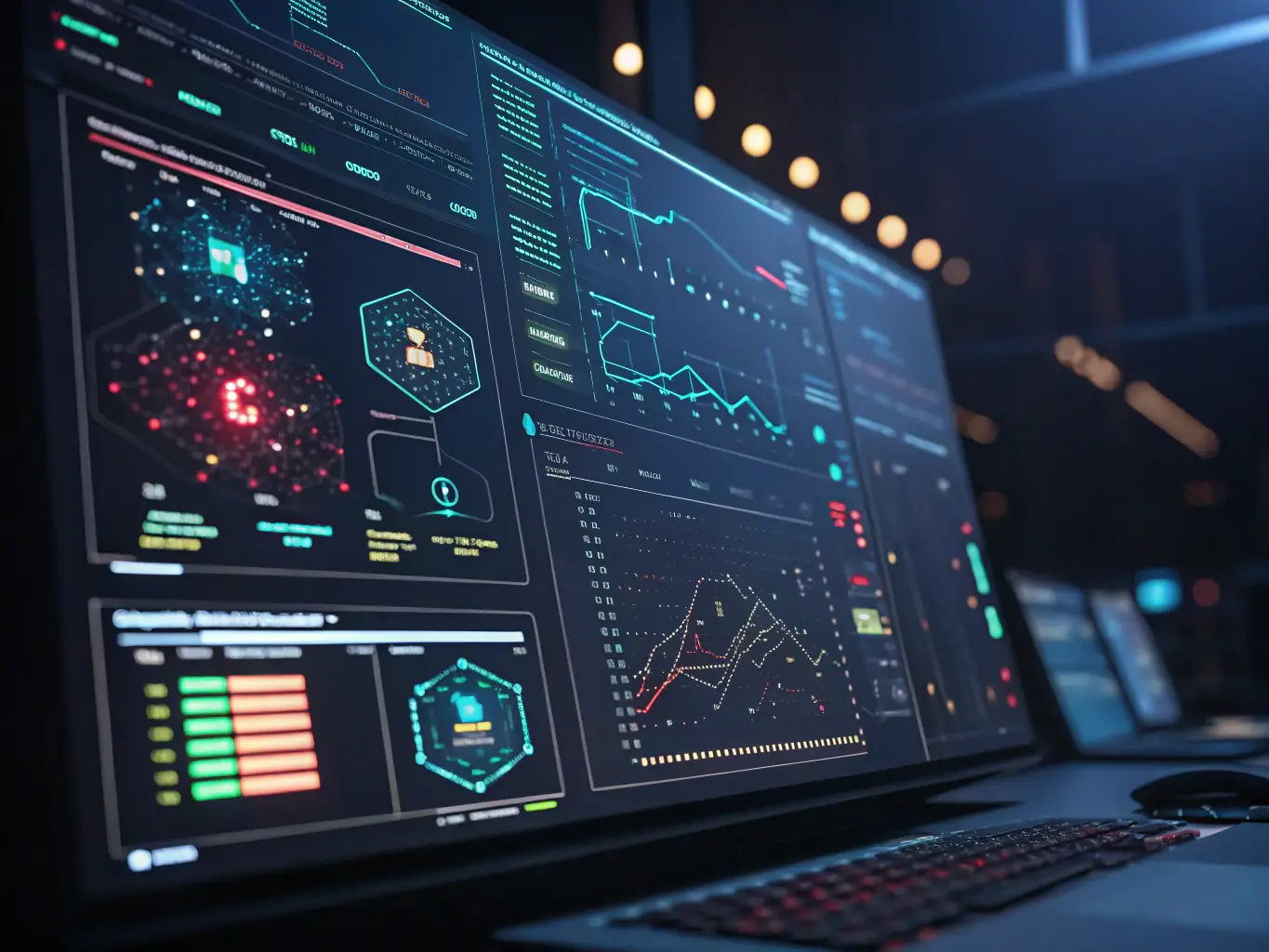 A detailed image showcasing the architecture of Connectech Labs' Agentic AI System, highlighting the interaction between autonomous agents, data analysis modules, and decision-making processes.