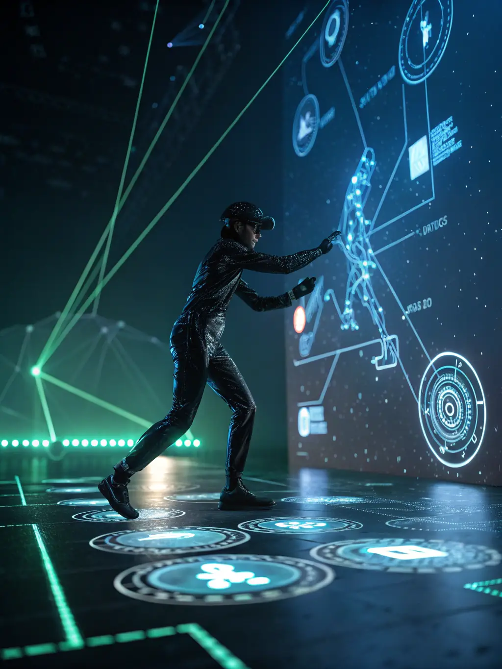 A dynamic simulation of Meta/Delta Agents interacting within a virtual environment, demonstrating their ability to learn, adapt, and optimize performance over time in response to changing conditions.